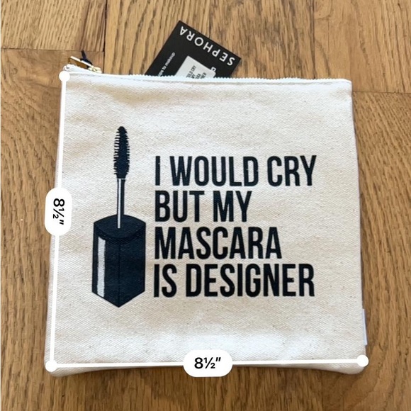 I Would Cry But My Mascara is Designer Makeup Bag - Picture 4 of 5